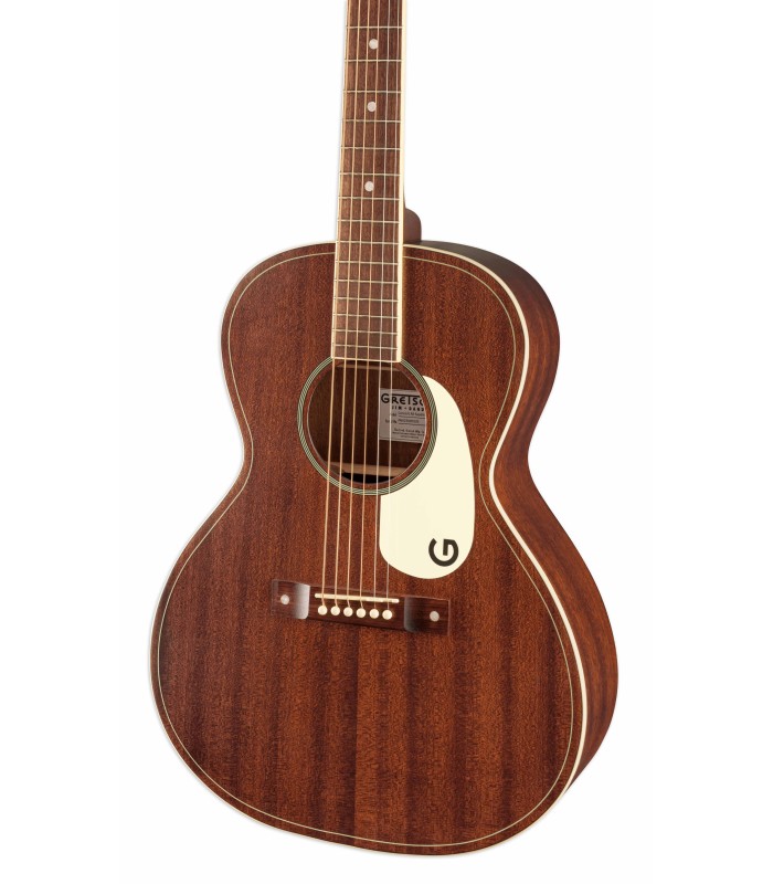 Sapele top of the acoustic guitar Gretsch model Jim Dandy Concert