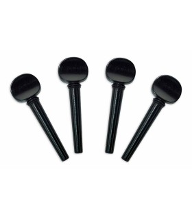 Conjunto de 4 clavijas Gewa modelo 415503 Basic grueso en ébano para violín de tamaño 3/4