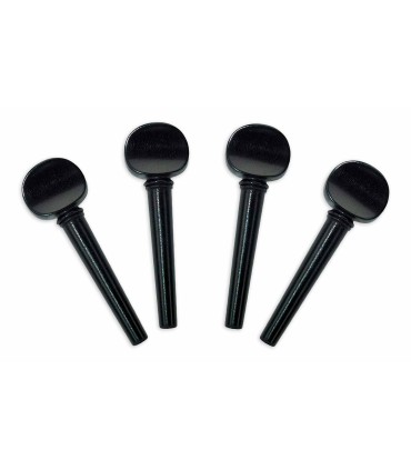 Conjunto de 4 clavijas Gewa modelo 415503 Basic grueso en ébano para violín de tamaño 3/4