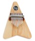 Kalimba LP modelo Pentatonic LP0209 com 9 lâminas afinadas na escala pentatónica de Dó