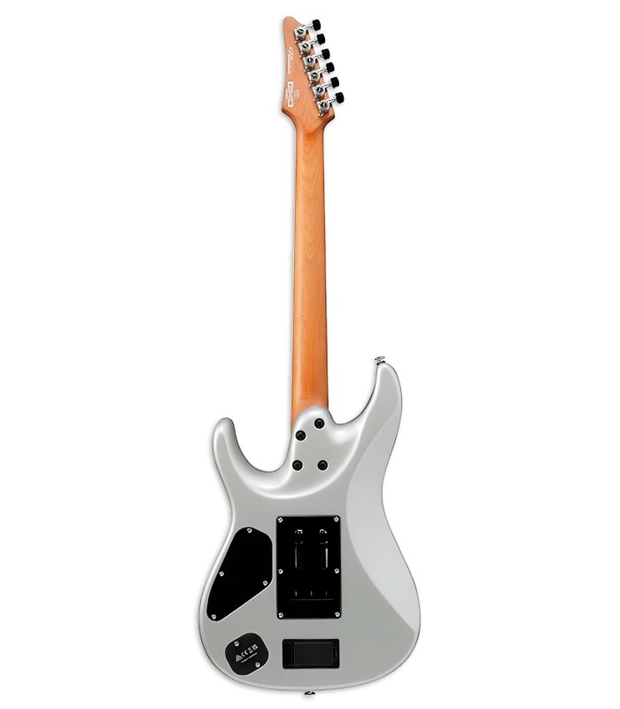 Espalda de la guitarra eléctrica Ibanez modelo TOD10 Tim Henson Silver