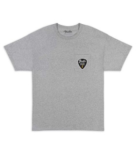 T shirt Fender with Pick Patch Pocket Tee in gray color and XL size