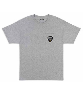 T shirt Fender na cor cinza com bolso Pick Patch Pocket Tee e de tamanho M