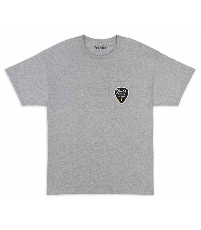 T shirt Fender in gray color and with a Pick Patch Pocket Tee of M size