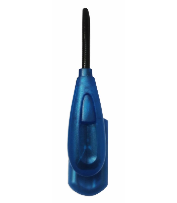 Detalhe da cabeça do candeeiro Mighty Bright modelo 85610 Xtraflex2 na cor azul