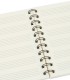Sheets of the ruled notebook Agifty model N 1031 with 6 horizontal pentagrams