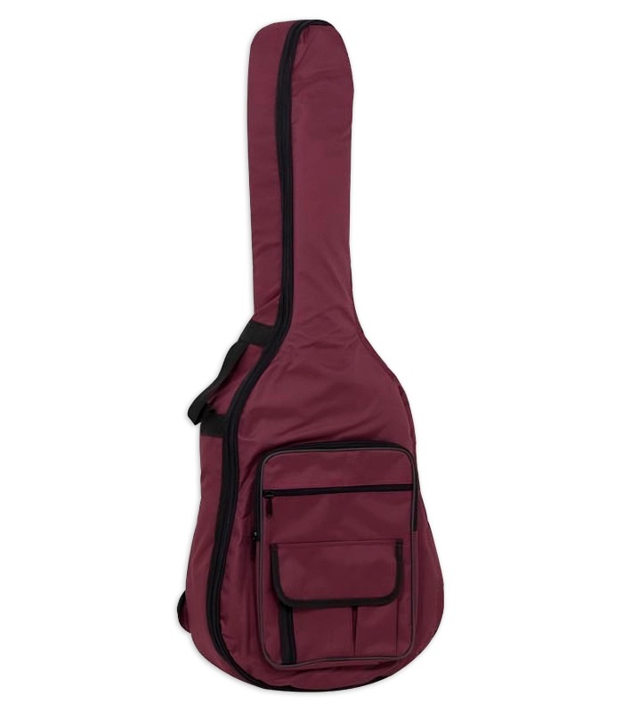 Bag Ortolá model 83 32B in bordeaux colored nylon with 10 mm padding for classical guitar