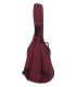 Back and straps of the bag Ortolá model 83 32B in bordeaux colored nylon with 10 mm padding for classical guitar