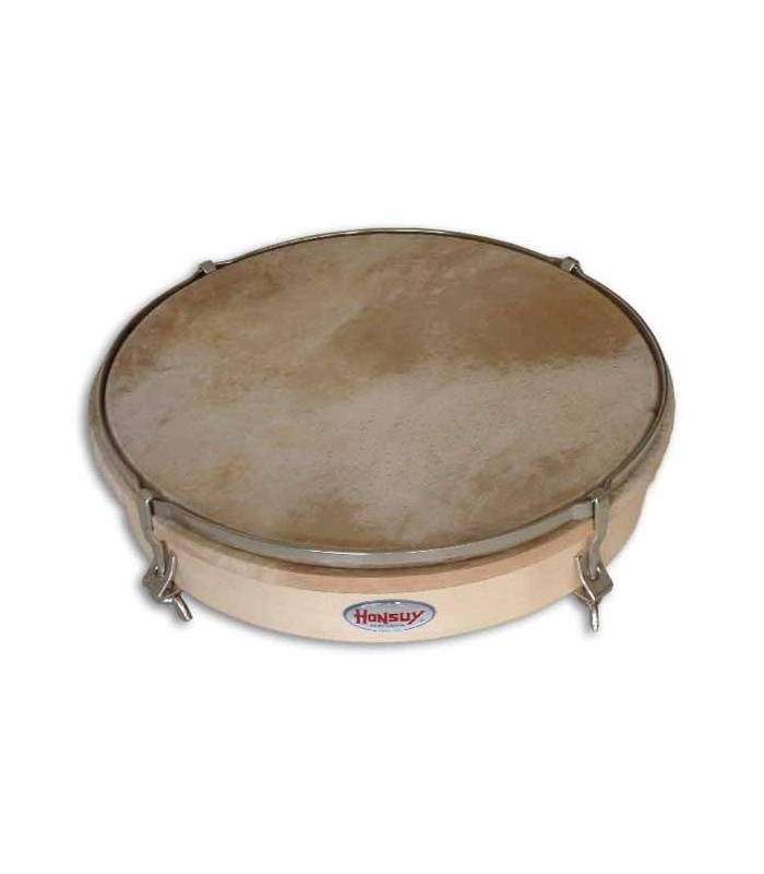 Honsuy Tambourine 43150 25cm 4 Slotted Bolts Natural Skin