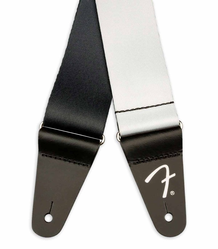 Endpoints detail of the strap Fender model Silver Smoke for guitar