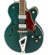 Detalhe do corpo com single cutaway e captadores Broad'Tron da guitarra elétrica Gretsch modelo G2420