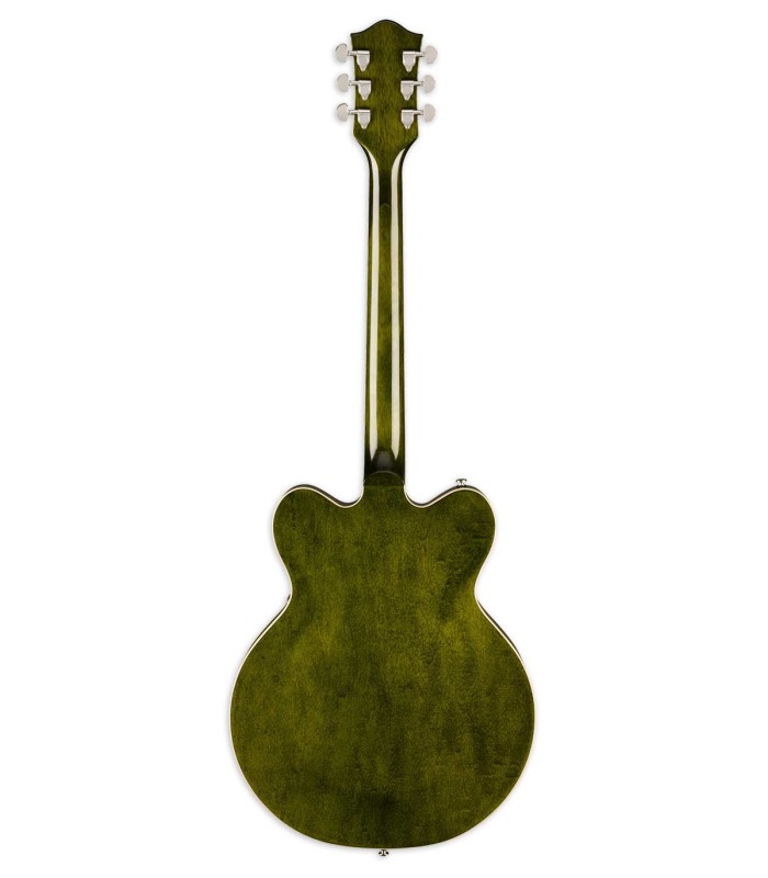 Back of the electric guitar Gretsch model G2604T Streamliner Rally Green with a Nato neck
