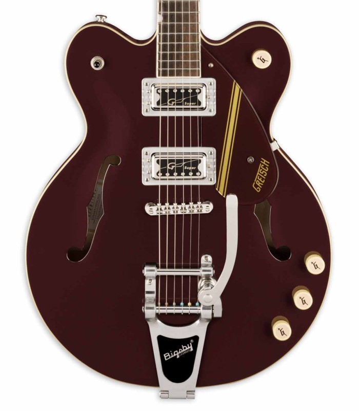 Body and pickups Super Hilo'Tron of the electric guitar Gretsch model G2604T Streamliner Rally Oxblood