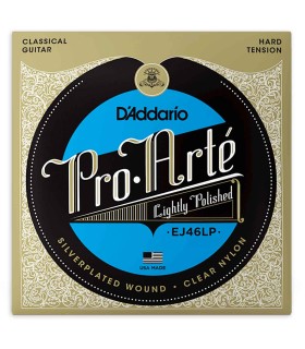Jogo de cordas DAddario modelo EJ46LP nylon tensão forte lightly polished para guitarra clássica