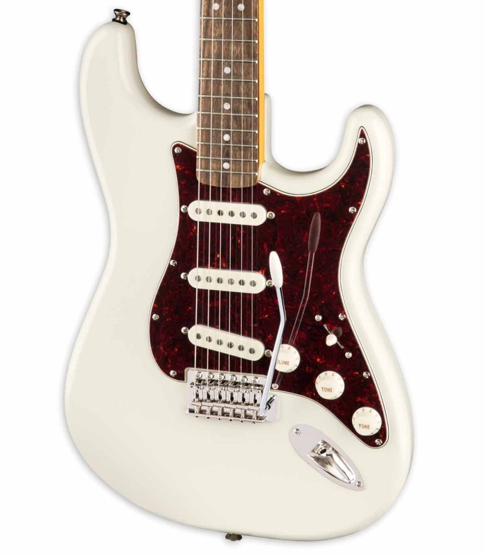 Corpo e captadores Fender Designed Alnico Single Coil da guitarra elétrica Fender Squier modelo Classic Vibe Strat 70S