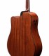 Detail of the body of the electroacoustic guitar Ibanez model AAD440CE LGS Dreadnought with All Mahogany