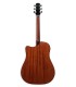 Back of the electroacoustic guitar Ibanez model AAD440CE LGS Dreadnought All Mahogany with a mahogany neck