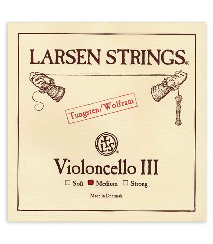 Cuerda individual Larsen modelo Original 3ª Sol tensión media para violonchelo de tamaño 4/4