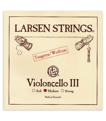 Cuerda individual Larsen modelo Original 3ª Sol tensión media para violonchelo de tamaño 4/4