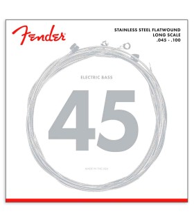 Jogo de cordas Fender modelo 9050L flat wound para baixo long scale de calibres 045 100