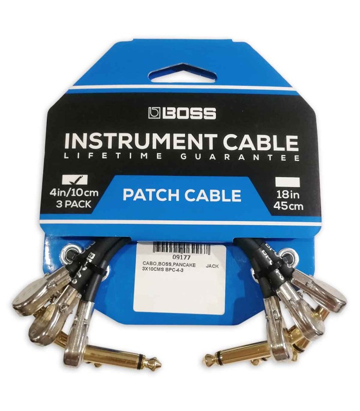 Cable pack Boss model BPC-4-3 Pancake Jack with 10 cm lenght each cable