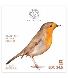 Juego de cuerdas Knobloch modelo EDC34.5 Erithacus Double Silver CX Carbon en tensión alta