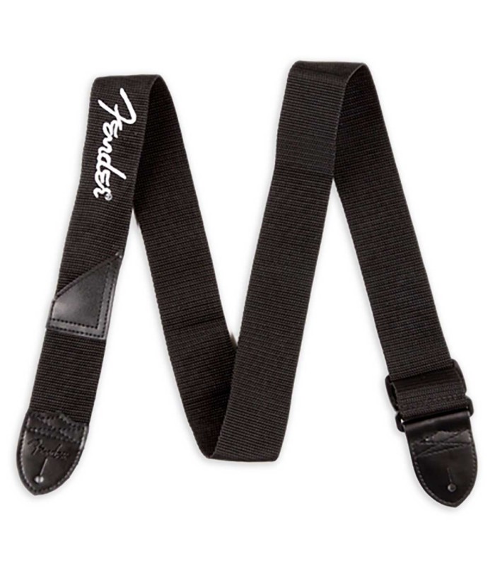 Correia Fender com Logo Fender bordado em branco para guitarra