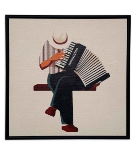 Painting Nelson model Gomes SML2413 presents a musician playing an accordion