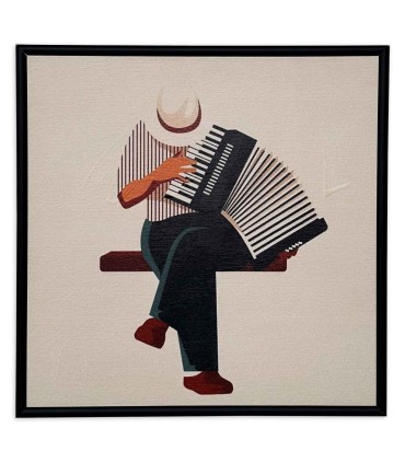 Painting Nelson model Gomes SML2413 presents a musician playing an accordion