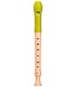 Flauta de bisel Mollenhauer modelo 17411 Fipple Lere Soprano Barroca em madeira e plástico na cor verde maçã