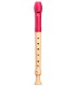 Recorder Mollenhauer model 17412 Fipple Tere Soprano Baroque in wood and plastic in raspberry pink color