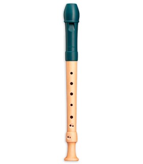 Recorder Mollenhauer model 17413 Fipple Dege Soprano Baroque in wood and plastic of ocean blue color