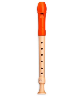Recorder Mollenhauer model 17414 Fipple Digi Soprano Baroque in wood and orange colored plastic