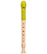 Flauta de Bisel Mollenhauer modelo 17311 Fipple Lere Soprano Alemã em madeira e plástico na cor verde maça