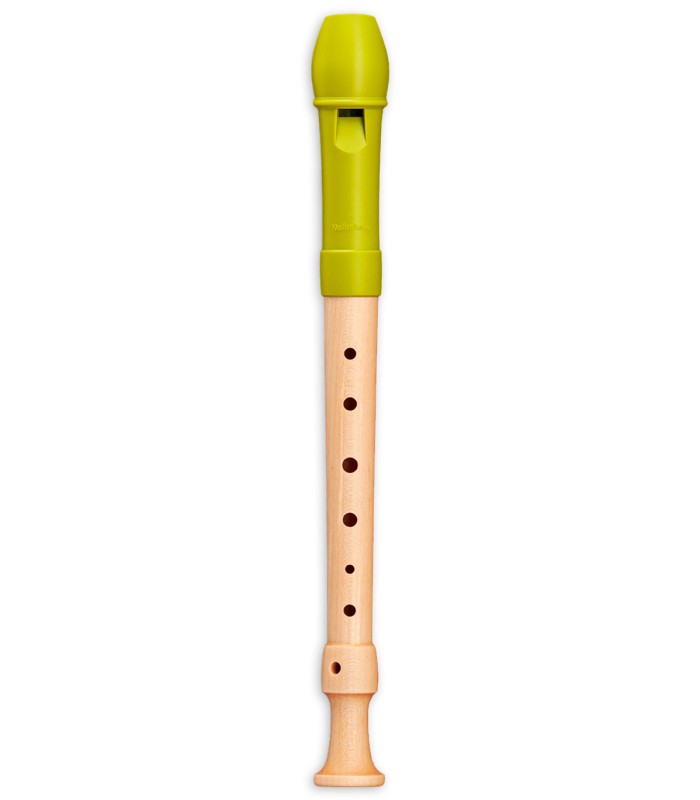 Recorder Mollenhauer model 17311 Fipple Lere Soprano German in wood and apple green colored plastic