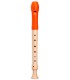 Flauta dulce Mollenhauer modelo 17314 Fipple Digi Soprano Alemán en madera y plástico de color naranja