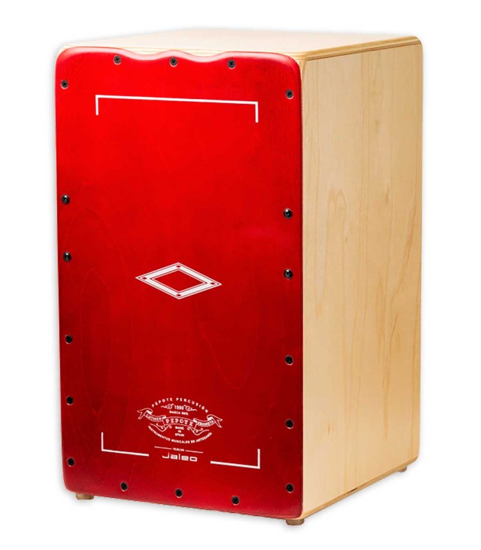Cajon Pepote modelo Jaleo com tampo de Mukali na cor vermelha