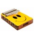 Detalle de los lados decorados de la kalimba Mahalo modelo MKA17SM Smile