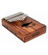 Detail of the decorated sides of the kalimba Mahalo model MKA17PH Pharaoh