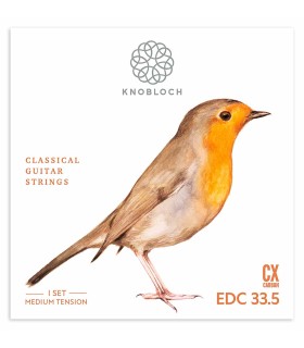 Juego de cuerdas Knobloch modelo EDC33.5 Erithacus Double Silver CX carbón en tensión média 33.5