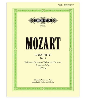 Portada del libro Mozart Concerto para Violín nº 3 KV 216 en Sol EP