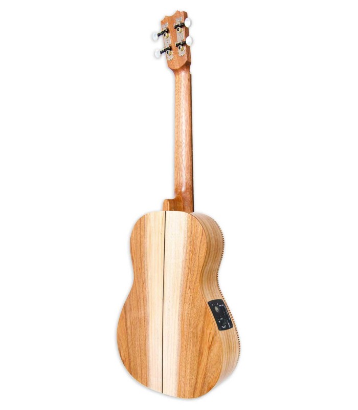 Fundo e ilhargas do ukulele APC modelo BT Barítono Tradicional em Koa maciça e com preamp