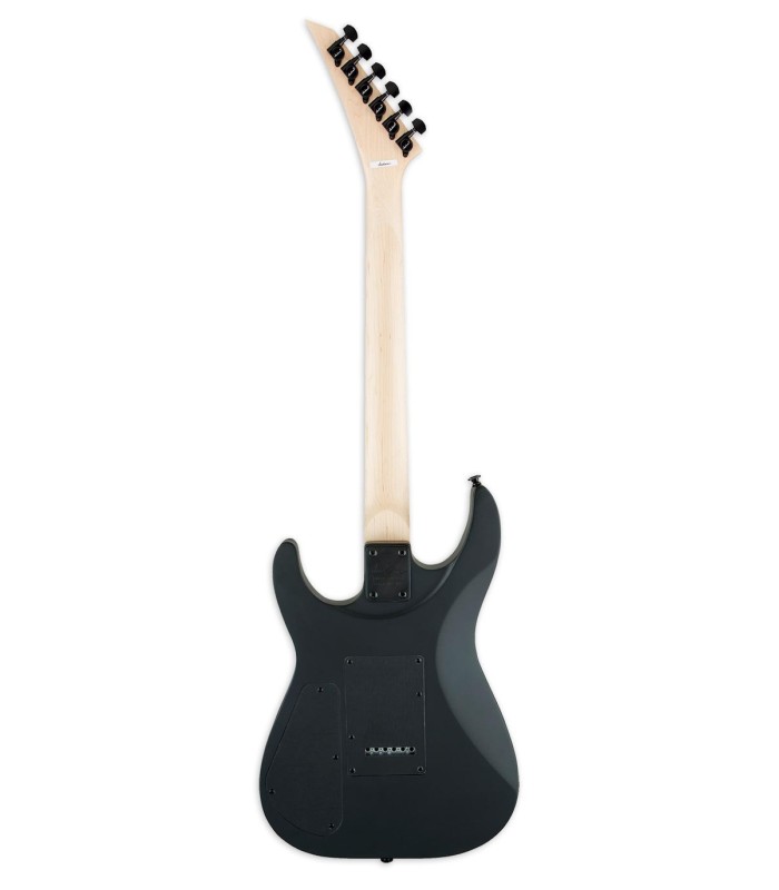 Espalda de la guitarra eléctrica Jackson modelo JS22 Dinky Satin Black con mástil en arce