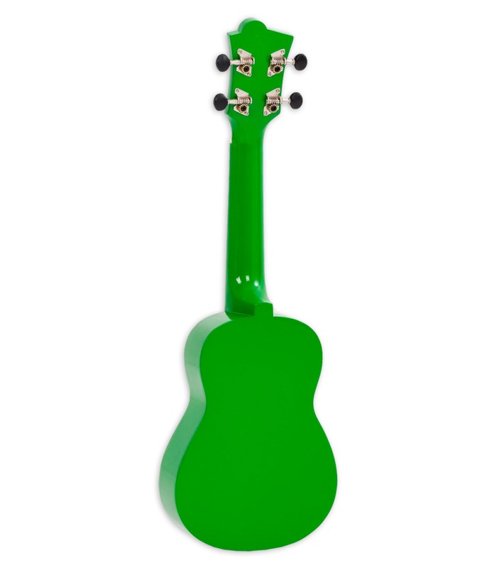 Fundo e ilhargas do ukulele soprano Octopus modelo UK-205GRS verde