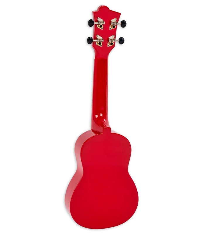 Fundo e ilhargas do ukulele soprano Octopus modelo UK-205RDS vermelho