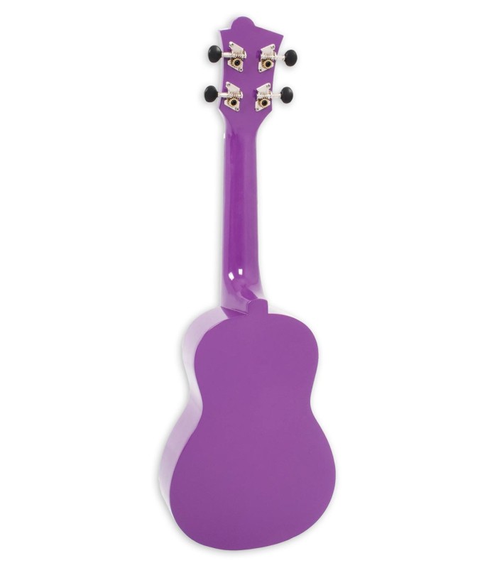 Back and sides of the soprano ukulele Octopus model UK-205PUS purple