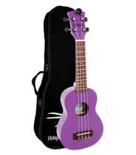 Ukulele soprano Octopus modelo UK-205PUS em púrpura e com saco