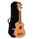 Ukelele soprano Octopus modelo UK-205NAT con acabado natural y con funda