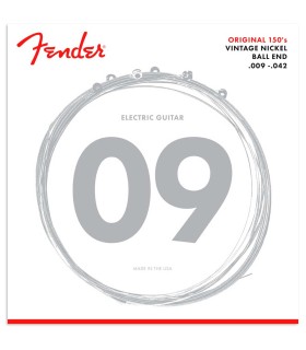 Juego de cuerdas Fender modelo 150L pure nickel de calibre 009 para guitarra eléctrica