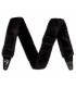 Correia Fender modelo Poodle Plush Black em preto para guitarra